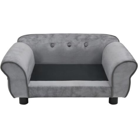 Hundesofa Grau 72x45x30 cm Plüsch vidaXL