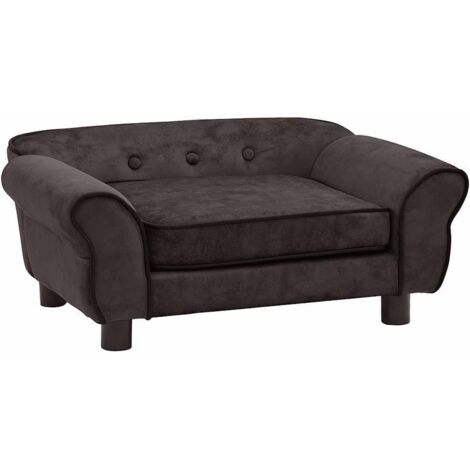 Hundesofa Braun 72x45x30 cm Plüsch vidaXL