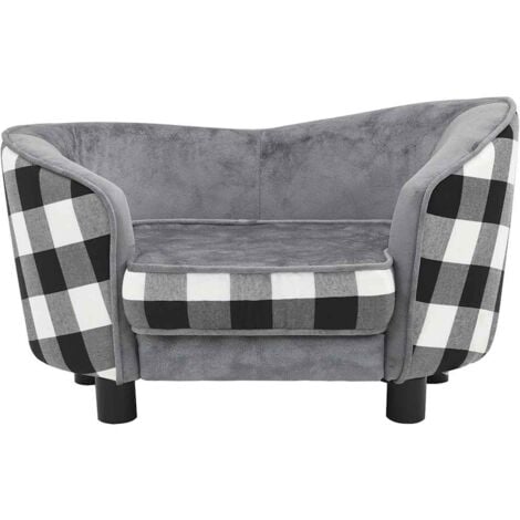 Hundesofa Grau 68x38x38 cm Plüsch vidaXL