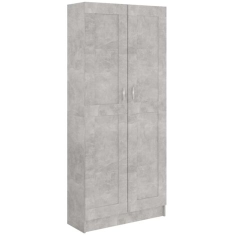 Bücherschrank Betongrau 82,5x30,5x185,5 cm Holzwerkstoff vidaXL