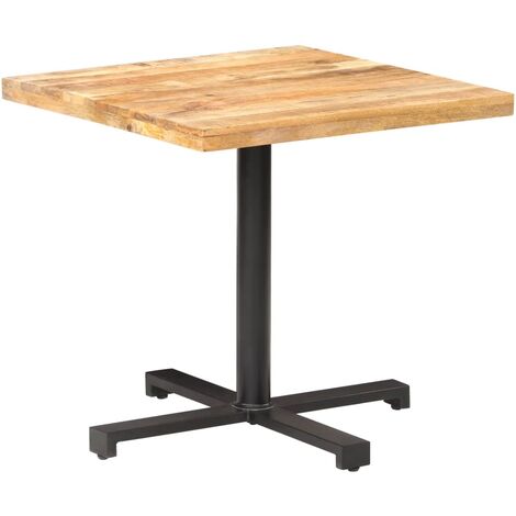 Bistrotisch Quadratisch 80x80x75 cm Raues Mangoholz vidaXL (1/5)