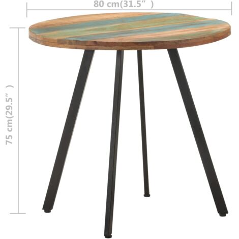 Esstisch 80 cm Altholz Massiv vidaXL
