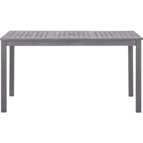 Gartentisch Grau 140x80x74 cm Massivholz Akazie vidaXL