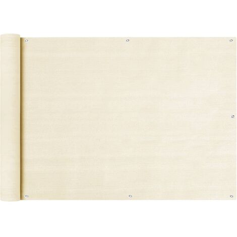 Balkon Sichtschutz Creme 75x600 cm HDPE vidaXL
