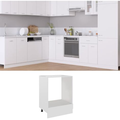 vidaXL Oven Cabinet "Lyon" White 60x46x81,5 cm Engineered Wood