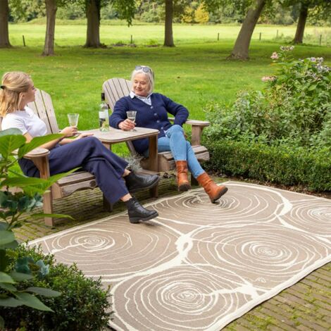 Outdoor-Teppich 240x150 cm Jahresringe Esschert Design