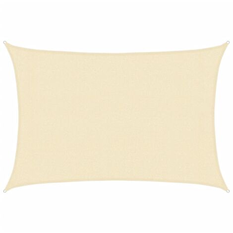 vidaXL Sunshade Sail 160 g/m² Cream 3x4 m HDPE