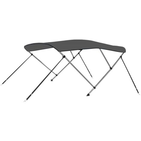 Bimini-Sonnenschutz mit 3 Bögen Anthrazit 183x160x137 cm
