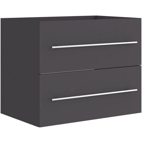 Waschbeckenunterschrank Grau 60x38,5x48 cm Spanplatte