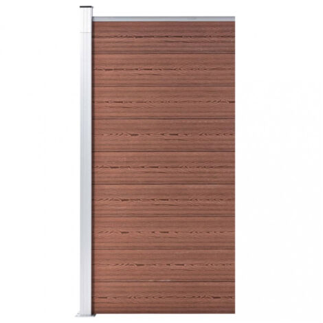 vidaXL Zaunelement WPC 95x186 cm Braun