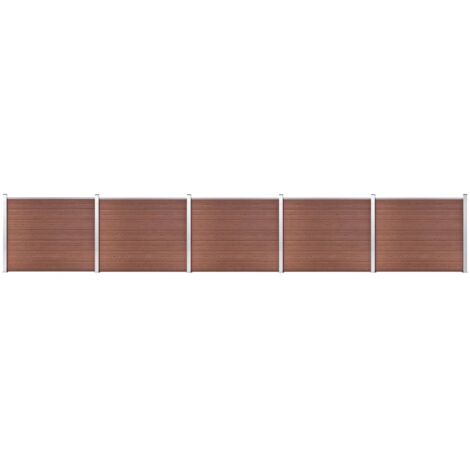vidaXL WPC Zaunpanelset 872x146 cm Braun