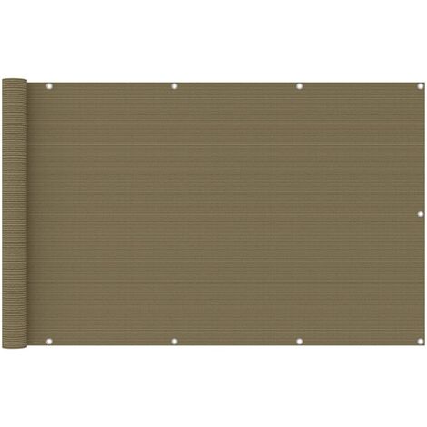 Prolenta Premium Balkon-Sichtschutz Taupe 120x400 cm HDPE