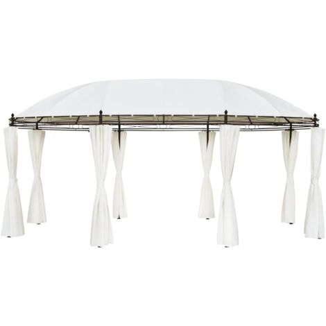 vidaXL Gartenpavillon Cremeweiß 530x350x265 cm (1/5)