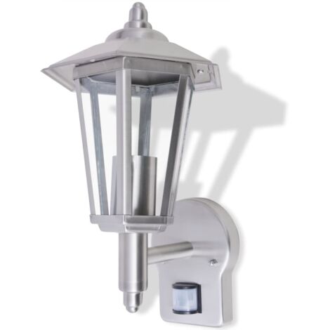 Außenwandlampe Laterne Aufrecht Edelstahl mit Bewegungssenor vidaXL (1/5)