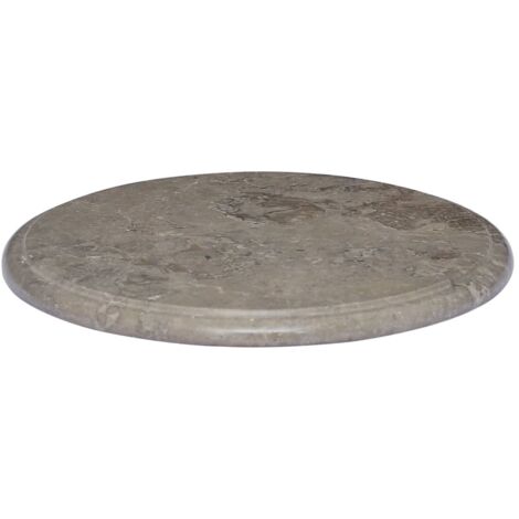 Tischplatte Grau Ø40x2,5 cm Marmor vidaXL