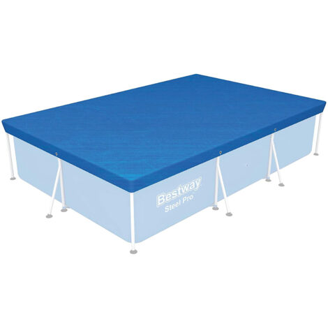 Bestway – PE-Abdeckplane für Steel Pro Pool 304 x 205 cm – Robuste Plane mit Drainagelöchern – Schutz vor Verunreinigungen (1/10)