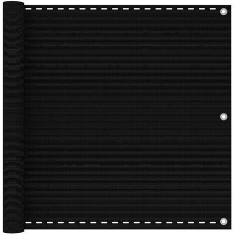 Balkon-Sichtschutz Schwarz 90x300 cm HDPE vidaXL