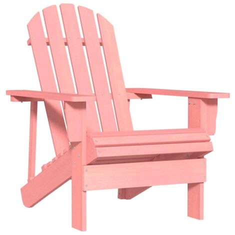 vidaXL Adirondack-Gartenstuhl Massivholz Tanne Rosa