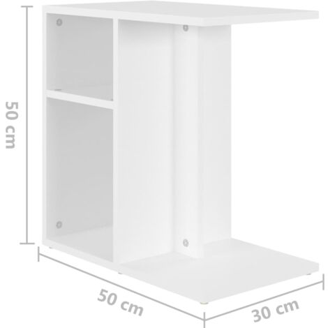 Beistelltisch Weiß 50x30x50 cm Holzwerkstoff vidaXL