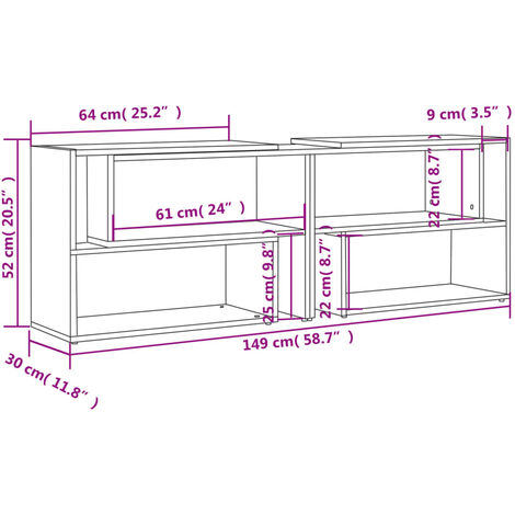 TV-Schrank Hochglanz-Weiß 149x30x52 cm Holzwerkstoff vidaXL