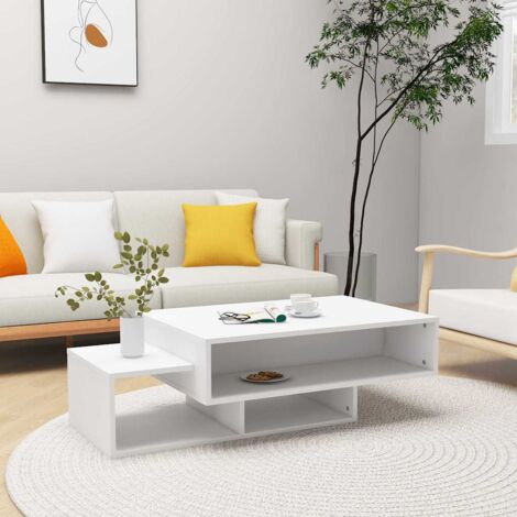 Couchtisch Weiß 105x55x32 cm MDF