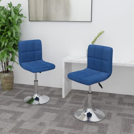 Esszimmerstühle 2 Stk. Drehbar Blau Stoff vidaXL876757 (1/5)