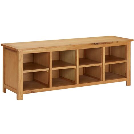 Schuhregal 114x37x45 cm Massivholz Eiche vidaXL243839 (1/5)