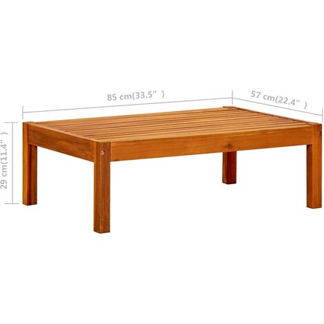 Gartentisch 85x57x29 cm Massivholz Akazie vidaXL