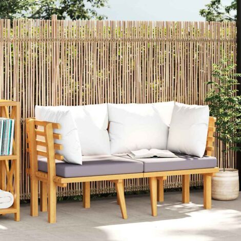 2-Sitzer-Gartensofa mit Kissen Massivholz Akazie vidaXL