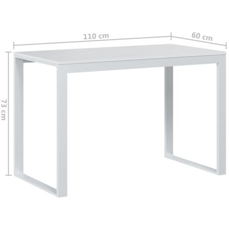 Computertisch Weiß 110x60x73 cm Holzwerkstoff vidaXL