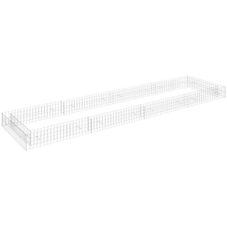 vidaXL Gabionen-Hochbeet Verzinkter Stahl 400x100x20 cm