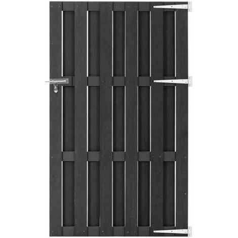 Gartentor WPC 100x180 cm Grau vidaXL (1/6)