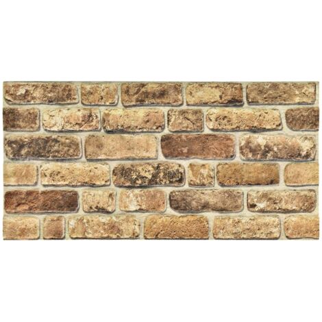 Wandpaneele 10 pcs Dunkler Sand 100 x 50 cm EPS-Schaum vidaXL