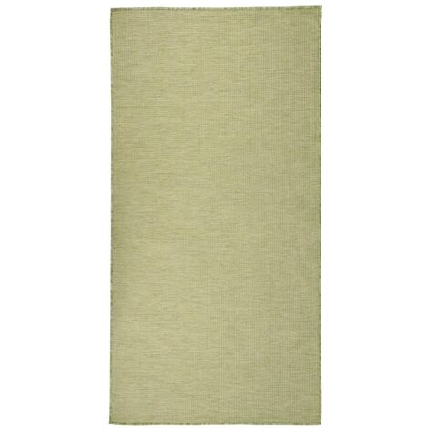 Outdoor-Teppich Flachgewebe 100x200 cm Grün vidaXL (1/5)
