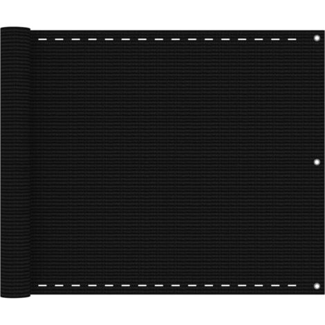 Balkonsichtschutz Schwarz 75x400 cm PEHD