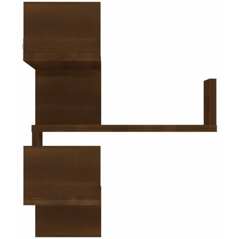 Wand-Eckregal Braun Eichen-Optik 40x40x50 cm Holzwerkstoff vidaXL