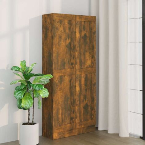 Bücherschrank Räuchereiche 82,5x30,5x185,5 cm Holzwerkstoff vidaXL
