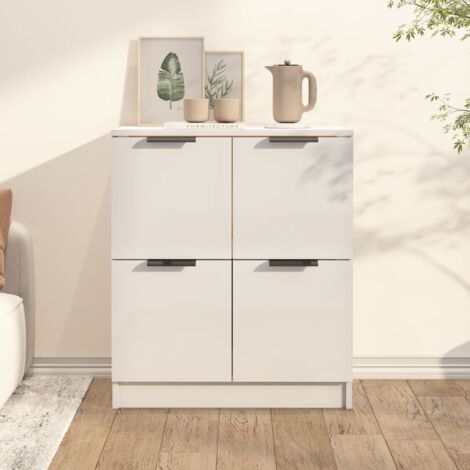 Sideboard Hochglanz-Weiß 60x30x70 cm Holzwerkstoff vidaXL