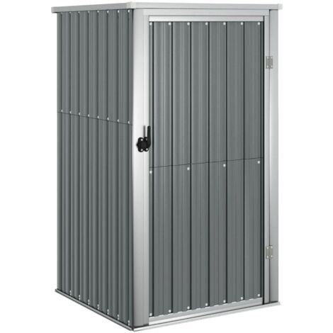 vidaXL Gerätehaus Grau 88x89x161 cm Verzinkter Stahl