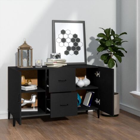 Sideboard Schwarz 100x36x60 cm Holzwerkstoff vidaXL