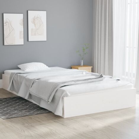 Massivholzbett Weiß 100x200 cm vidaXL