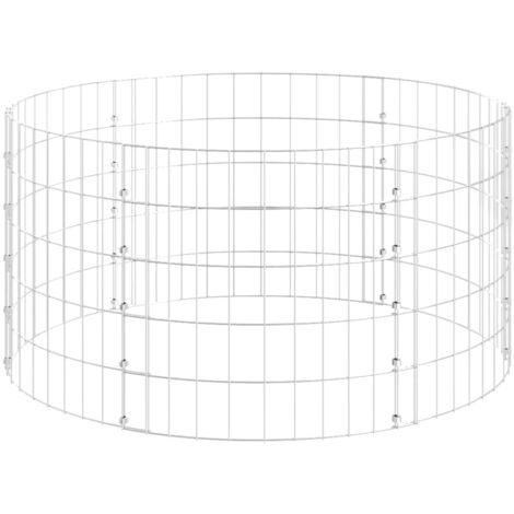 Gabionen-Säule Rund Verzinkter Stahl Ø100x50 cm vidaXL (1/6)