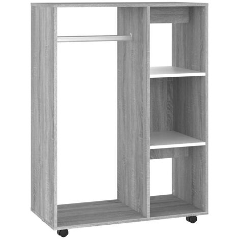 vidaXL Garderobe Sonoma grau 80x40x110 cm Ingenieurholz