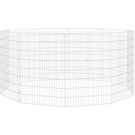 Freilaufgehege 10-teilig 54x80 cm Verzinktes Eisen vidaXL