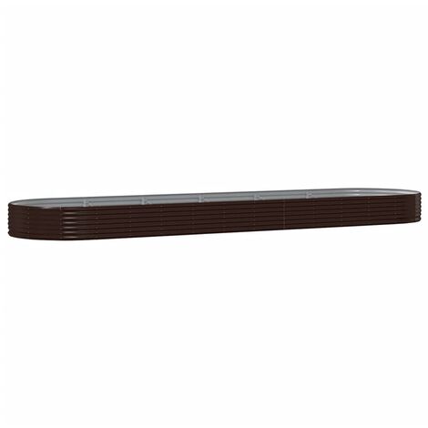 Hochbeet Verzinkter Stahl 523x140x36 cm Braun vidaXL