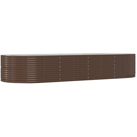 Hochbeet Braun 367x140x68 cm Verzinkter Stahl vidaXL