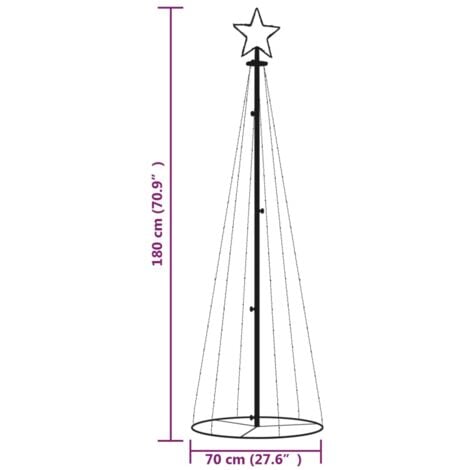 LED-Weihnachtsbaum Kegelform Warmweiß 108 LEDs 70x180 cm vidaXL