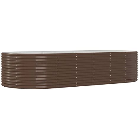 Hochbeet Braun 291x140x68 cm Verzinkter Stahl vidaXL