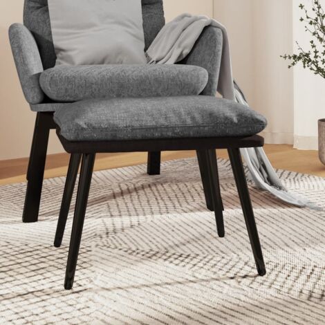 Fußhocker Hellgrau 45x29,5x35 cm Stoff und Kunstleder vidaXL (1/5)