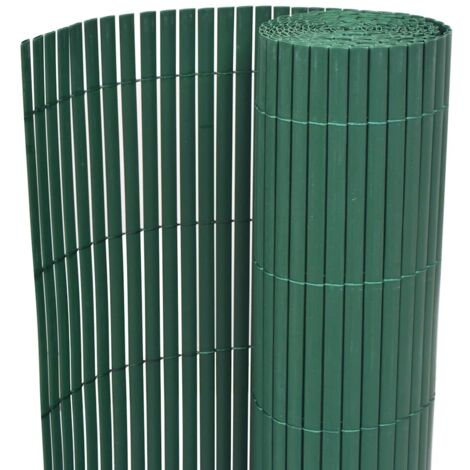 Gartenzaun Doppelseitig PVC 90 x 300 cm Grün